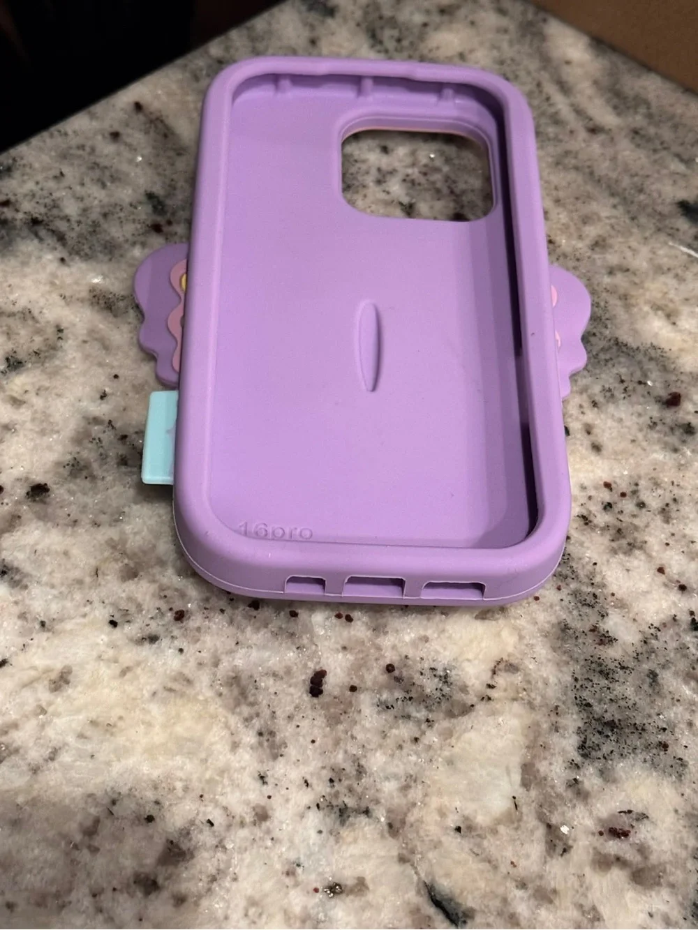 Butterfly 3D Stand iPhone 16 Pro Case - Purple & Pastel Pink